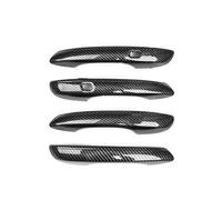DSEQOPHH Outer Handle Cover Compatible with Genesis for GV80 2021-2026 Car Door Handles Cover Trim Accessories LHD Tuning Automotive Black Carbon Fiber ABS Exterior