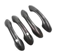 DSEQOPHH Outer Handle Cover Compatible with Hyundai for Santa for Fe for TM 2019 2020 2021 2022 Door Handle Cover Trim Accessories ABS Imitation Carbon Fiber