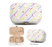 Dserfgiu Golf Ball Jewelry Box Pink Jewlery Organizer with Compartment,Hooks & Stretchy Pounch Necklace Box Storaging Rings,Earrings,Watches Bracelet Holder for Braid,Family