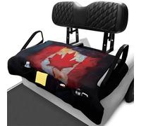 Dserfgiu Golf Cart Seat Towel Cananda Flag Golf Cart Seat Covers with 4 Pockets, Maple Leaf Golf Cart Accessories Easy to Clean and Install Fade-Resisitant Blanket Suitable for All Weather
