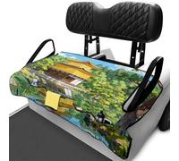 Dserfgiu Golf Cart Towel Seat Covers The Golden Pavilion Golf Cart Seat Cover with Pockets, Protective Blankets Keeps Seat Cool and Warm Golf Accessories for Golfer Gifts