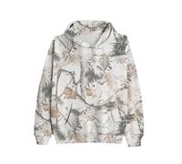 Dsewpaur Camo Fleece Hoodie For Men Women Long Sleeve Drop Shoulder Oversized Hooded Sweatshirt Pullover With Pocket, Cream Camo, Medium