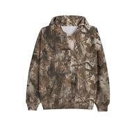 Dsewpaur Camo Fleece Hoodie For Men Women Long Sleeve Drop Shoulder Oversized Hooded Sweatshirt Pullover With Pocket, 06brown, Large