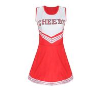 DSFDFDG Cheerleader Uniform Ultimate Cheerleading Attire for Dynamic Team Performances Premium Uniforms Crafted for High-Impact Routines Unstoppable Spirit For Cosplay Party Costume(Red,XXL)