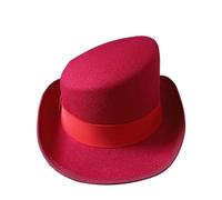 DSFDFDG High Top Fedoras Hat Magic Men's(Deep Red)