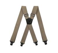 DSFDFDG Men'S Braces Heavy Duty Work Suspenders for Men 3.8cm Wide X-Back with 4 Plastic Gripper Clasps Adjustable Elastic Trouser Pants Braces For Business Wedding Casual(Beige)