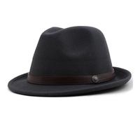 DSFDFDG Simple Men Top Hat For Winter Autumn Elegant Lady Felt Jazz(Deep Grey)