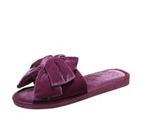 DSFDFDG Slippers Women Keep Warm Shoes For Heart Decoration With Plush Flat Heel Size 36-41 For Guest Party Travel Home(Lavender,9)