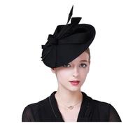 DSFDFDG Wedding Hat Elegant Fedora Hats for Women Fascinators Wedding Hat Red Blue Pillbox Hats Lady Formal Derby Dress Fedoras for Wedding, Tea Party Hat(Black Fascinator Hat)