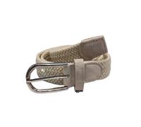 DSFDFDG Work Belt No-punching Belt Women's Hundred Matching Jeans Elastic Pin Buckle Student Lazy Cloth Canvas Braided(Beige)