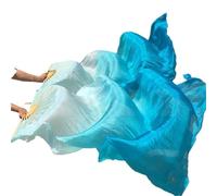 DSFIHJO 1 Pair Left Right Silk Belly Dance Fan Veil Women Long Fans Veils For Praise Dancing Performance(Color 16,150cm 1pair)