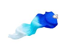 DSFIHJO 1PC 150cm Length Extra Long Floating Head Double Side Satin Fan Dancer Practice Imitation Props Silk Fans(Color 5)