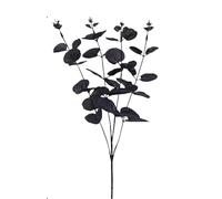 DSFIHJO Autumn Artificial Flowers Orange Bouquet 4 - Fork Eucalyptus Bundle Fake Plant For Halloween Christmas Home Table Decoration(Black)