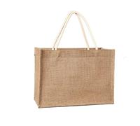 DSFIHJO Beach Tote Bag Jute Tote Bags Burlap Reusable Beach Shopping Grocery Bag with Handle Large Capacity Travel Storage for Holiday(37x27x16cm)