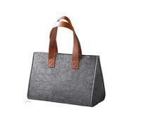 DSFIHJO Beach Tote Bag Reusable Grey Felt Handbag Portable Storage Bags Folding Travel Shoulder Bag Large Capacity Lazy Shopping for Holiday(Colored-3)