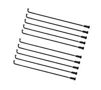 DSFIHJO Bike spokes 10 G Black Color J-bend Electric Bicycle Wheel Spokes Diameter 3.14 mm Equal Round Body Bike With Nuts Universal Fit Bike Spokes(Length 165mm)