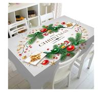 DSFIHJO Christmas Table Cloth Christmas Snowman Polyester Rectangle Tablecloth Party Decoration Waterproof Dining Table(30,85x85cm 33x33inch)