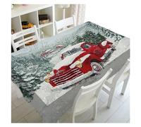 DSFIHJO Christmas Table Cloth Christmas Snowman Polyester Rectangle Tablecloth Party Decoration Waterproof Dining Table(03,85x85cm 33x33inch)