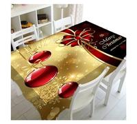 DSFIHJO Christmas Table Cloth Christmas Snowman Polyester Rectangle Tablecloth Party Decoration Waterproof Dining Table Navidad Decorations(09,85x85cm 33x33inch)