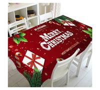 DSFIHJO Christmas Table Cloth Christmas Snowman Polyester Rectangle Tablecloth Party Decoration Waterproof Dining Table(40,85x85cm 33x33inch)