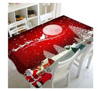 DSFIHJO Christmas Table Cloth Christmas Snowman Rectangular Tablecloth, Winter Santa Gift Tree for Holiday Party Dinner Ornaments(T,85x85cm33x33inch)