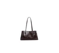 DSFIHJO Commuter Tote Bag Wax Leather Tote Bag Large Capaci Commuter Simple oulder Women Autumn Winter for Office(Black)