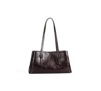 DSFIHJO Commuter Tote Bag Wax Leather Tote Bag Large Capaci Commuter Simple oulder Women Autumn Winter for Office(Brown1)