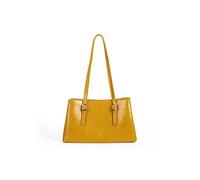 DSFIHJO Commuter Tote Bag Wax Leather Tote Bag Large Capaci Commuter Simple oulder Women Autumn Winter for Office(Yellow)