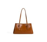 DSFIHJO Commuter Tote Bag Wax Leather Tote Bag Large Capaci Commuter Simple oulder Women Autumn Winter for Office(Brown)