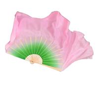 DSFIHJO Dance Fan Real Silk 86cm Gradient Folding Veil Hand Paint Bellydance Folk Square Dancer Show Props(Color 2,2pcs Right Hand)