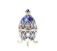 DSFIHJO Enamel jewelry box Trinket Box 1Pc Hand Painted Enameled Red Egg Style Decorative Hinged Unique For Family Vintage jewellery box(Blue)