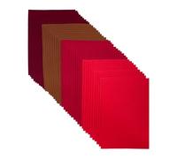 DSFIHJO Felt Sheets 40 Pcs Soft Colored Felt Fabric Sheets, DIY Craft Patchwork, 20x30cm, 4 Colors Fraft Felt Sheets(Red Colors)