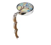 DSFIHJO Handbag Hooks for Tables Foldable Bag Hook Happiness Tree Pattern Travel Portable Hooks Table Edge Hanging Storage Hanger Key Ring Rack Foldable Bag Hook for Table(Color3)