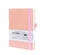 DSFIHJO Inspirational Notebooks 2pcs Dotted Bullet Notebook A5 100 GSM Journal Hardcover 160 Pages Ivory white paper Scrapbook Planner Agenda Stationery(Pink)