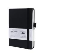 DSFIHJO Inspirational Notebooks 2pcs Dotted Bullet Notebook A5 100 GSM Journal Hardcover 160 Pages Ivory white paper Scrapbook Planner Agenda Stationery(Black)