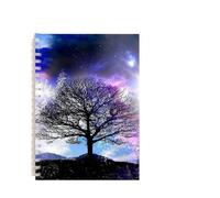 DSFIHJO Inspirational Notebooks 3pcs Tree Of Life Spiral Notebook Faith Belief Note Book Inspirational Super Plant Dairy Journal Black White Art Cover Blank Line(Color-6)