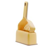 DSFIHJO Large Cat Litter Scoop With Storage Holder | Wide Shovel Kitty Sifter For All Pet Cleaning(YELLOW)