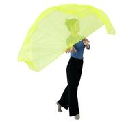 DSFIHJO Long Belly Dance Fan Veils Chiffon Big Fan Veil Dance Props Fishbone Foldable Handle Dancing(Color 3,1PCS)