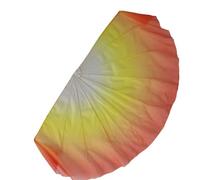 DSFIHJO Long Belly Dance Fan Veils Chiffon Big Fan Veil Dance Props Fishbone Foldable Handle Dancing(Color 11,1PCS)