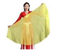 DSFIHJO Long Belly Dance Fan Veils Fan Veil Cartilage Flowy Opening Dance Props Adults Stage Performance Event Show(Color 11,95cm)