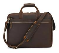 DSFIHJO Mens messenger bag Leather Men Briefcase Vintage 16 Inch Big Business Laptop Handbag Large Cowhide Messenger Shoulder Bag Man Leather messenger bag men