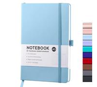 DSFIHJO Mini notebook A5 Sketchbook Strap Notebook Small Note Book A6 Notebooks and Journals Stationery Diary Writing Pads Office School Supplies(Light blue,A5)