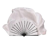 DSFIHJO Professional Dance Fan Real Silk Extra Long 86cm Double Side Dancer Props Bellydance Yangko Square Show Flowy(Color5,2pcs Right Hand)