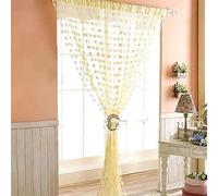 DSFIHJO String Curtain Heart Decor Curtains Window Living Room Curtain Divider String Home Decorations Tassel Door for Doorway(Yellow)