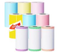 DSFIHJO thermal paper Thermal Printer Paper Adhesive 57X30mm Mini Printing Rolls Printable Stickers For P1 A6(9Rolls Mix1)