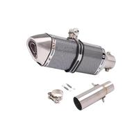 dsfik Motorcycle Exhaust Escape Silencer Mid Link Pipe Muffler For Piaggio For BEVERLY 125 300 MP3 125 250 300 LT X10 2008-2016(Type F)