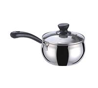 DSFSAEG Stainless Steel Saucepan With Vented Lid, 12cm Small Saucepan Milk Induction Gas Soup Pot Home Sauce Pan Saucier Pot Cookware