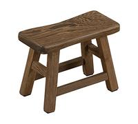 DSFSAEG Wooden Stool Step Small Footstool Bench Plant Stand Rustic Fishing Wooden Stool for Kids Adults Living Room,Bathroom, Kitchen, Office, Garden 27x13x21cm(Wood)