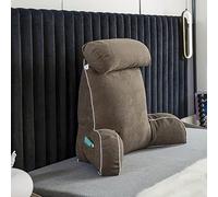 dsgaSETewt reading mat, Extra Large With Shredded Memory Foam | Bed Rest With Neck Arm(Champagne Camel)