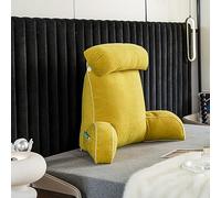 dsgaSETewt reading mat, Extra Large With Shredded Memory Foam | Bed Rest With Neck Arm(Streamer Yellow)